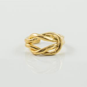 Δαχτυλίδι Κόμπος Χρυσό 2.3x1.2cm