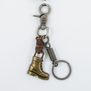 Keyring Lobster Claw Boot Leather