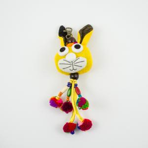 Keyring Bunny Yellow 22x6cm