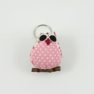 Keyring Owl Pink 8.7x3.7cm