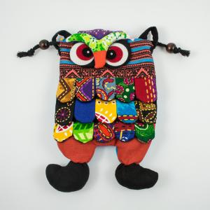 Cloth Bag Owl Multicolored