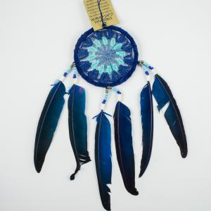 Dream Catcher Feathers Blue 25x9cm