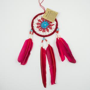 Dream Catcher Feathers Red 25x9cm