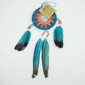 Dream Catcher Feathers Turquoise 25x9cm