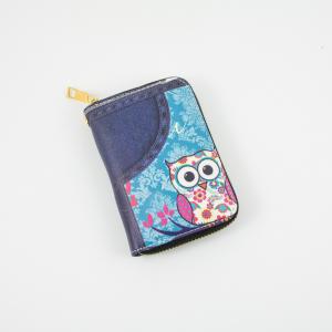 Wallet Denim Owl 13x8.5cm