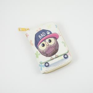 Wallet Owl Skateboard 13x8.5cm