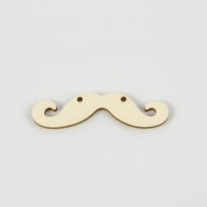 Wooden Moustache Natural 7.3x2cm