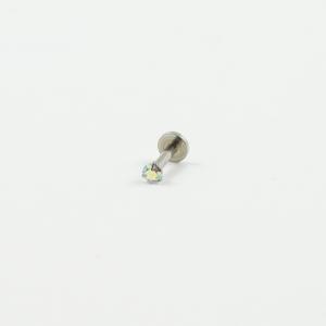 Σκουλαρίκι Χειλιών Ζιργκόν Ιριζέ 6mm