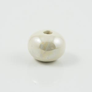 Ceramic Bead Ivory 2cm