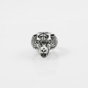 Steel Ring Tiger Silver
