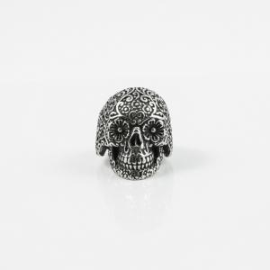 Steel Ring Embossed Skull