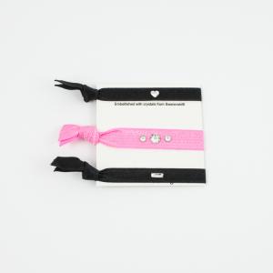 Set Bracelets Black-Pink Swarovski