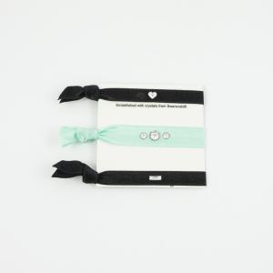 Set Bracelets Black-Seafoam Swarovski