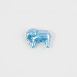 Ceramic Elephant Turquoise 2.8x2.3cm