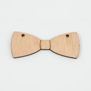 Wooden Bow Tie Natural 8x3.2cm