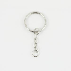 Key Ring Hoop with Chain 2.5cm