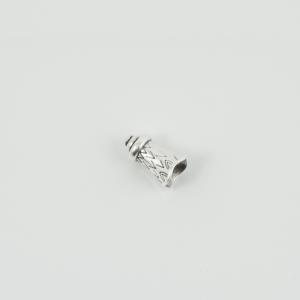 Metal End Tip Finding Silver 1.8x1.2cm