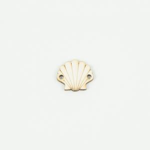 Wooden Shell White 2x1.8cm