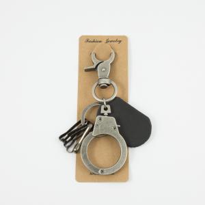Key Ring Handcuff Silver 12cm