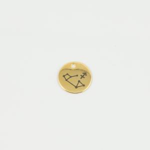 Μεταλλικό Ζώδιο Τοξότης Χρυσό 1.5cm