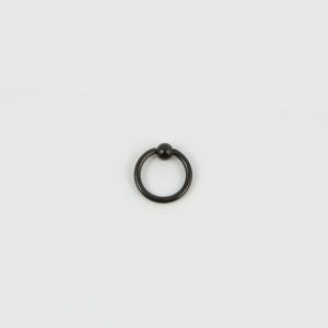 Ατσάλινος Κρίκος Μπίλια Black 1.3cm