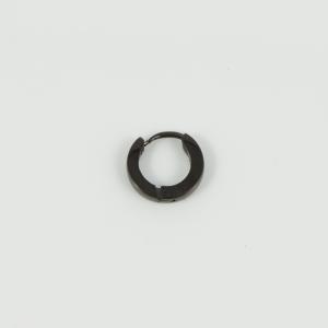 Steel Hoop Earring Black 10x2mm