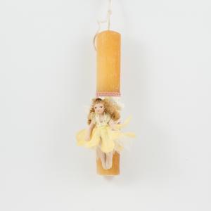 Candle Doll Ochre 21x3.5cm