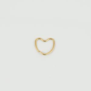Σκουλαρίκι Καρδιά Χρυσό Πάνω Αυτί