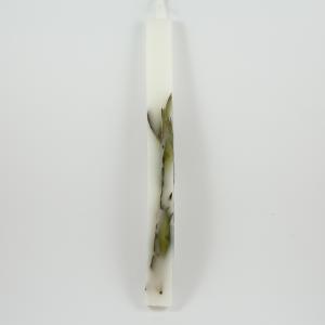 Candle with Olive Leaves 31x3cm