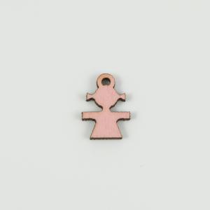 Wooden Girl Pink 1.5x1.1cm