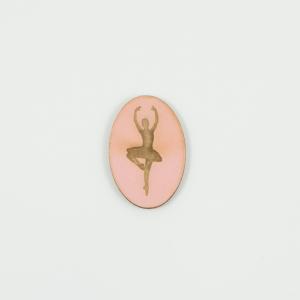 Wooden Ballerina Pink 3x2cm