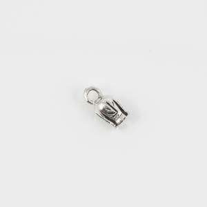 Metal End Tip Finding Silver 1.3x0.7cm