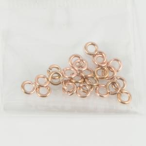 Metal Hoops Pink Gold 4.5x1mm