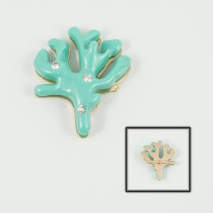 Coral Enamel Turquoise 4.5x4cm