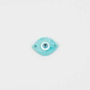 Eye Plexiglass Turquoise 2.6x2.2cm