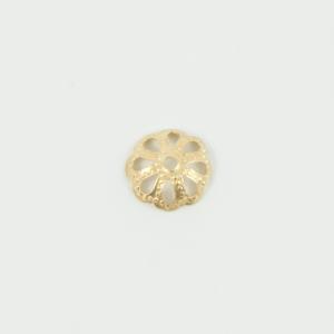Hat Flower Gold 8mm