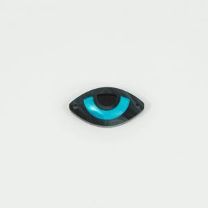 Μάτι Plexiglass Μαύρο-Μπλε 3x1.6cm