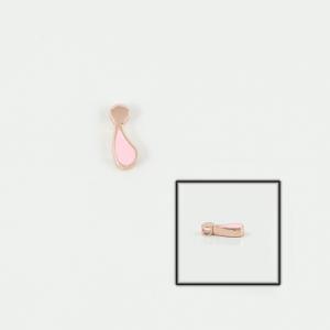 Teardrop Girl Pink Gold 9x4mm