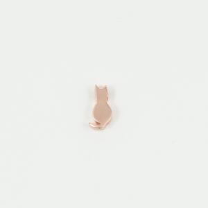 Silver 925 Cat Pink Gold 9x4mm