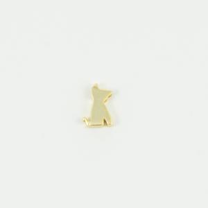 Silver 925 Dog Gold 9x4mm