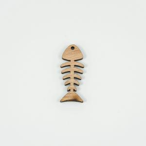 Wooden Fishbone Natural 4.5x1.8cm