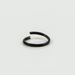 Κρίκος Μύτης Ασήμι 925 Μαύρος 10mm