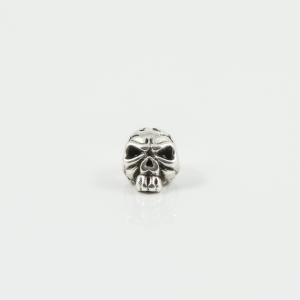 Metal Skull Silver 1.2x0.9cm