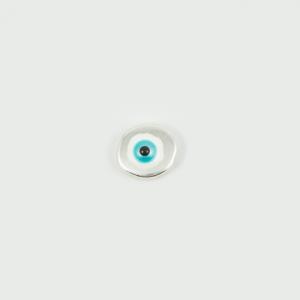 Μεταλλικό Μάτι Ασημί 1.3x1.2cm