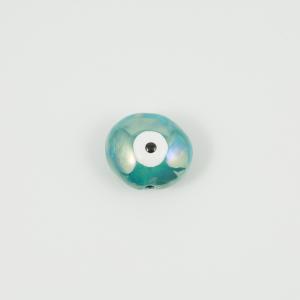 Ceramic Eye Teal 3.3x2.8cm