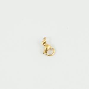Steel Claw Clasp Gold 11x6mm