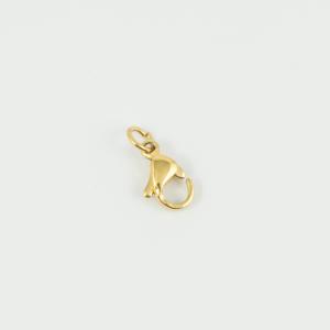 Steel Claw Clasp Gold 14x8mm