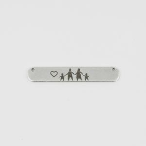 Metal Plate "Family" Silver