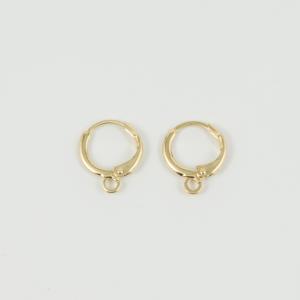 Earring Base Hoops Gold 1.4cm
