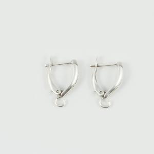 Earring Bases Silver 2x1.2cm